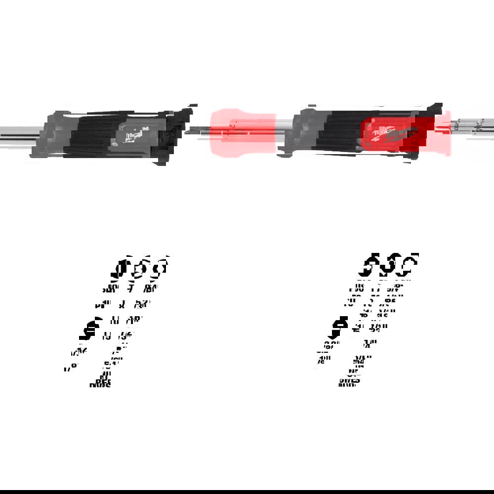Bit Screwdrivers; Type: Multi-Bit Screwdriver ; Tip Type: Phillips; Torx; Slotted; Nut Driver ; Torx Size: T7; T8; TP10; TP15 ; Phillips Point Size: #00 - #0 ; Slotted Point Size: 3/32; 1/8 ; Handle Type: Straight